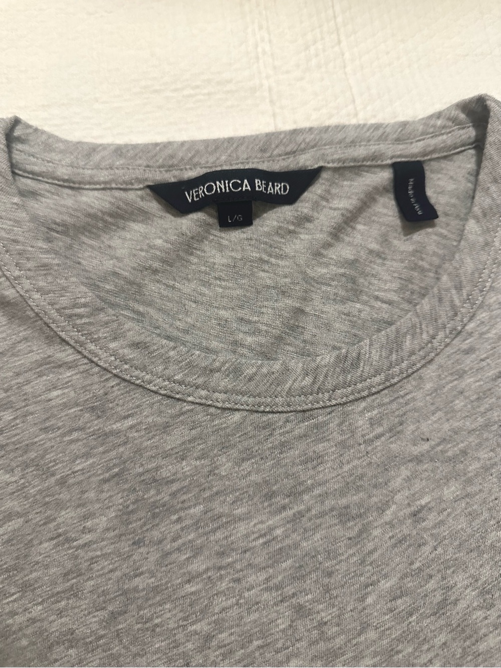 Veronica Beard Waldorf Ruched-Sleeve Slub T-Shirt - Picture 4 of 6